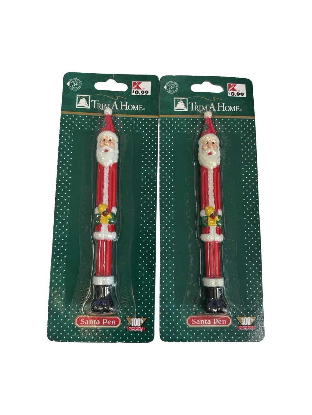 Vtg Trim A Home Christmas Decorative Santa Clause Red 10" Taper Candles